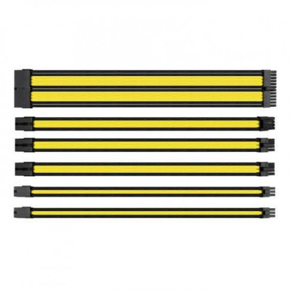 THERMALTAKE  ttmod sari/siyah power supply sleeved kablo seti 16 awg
