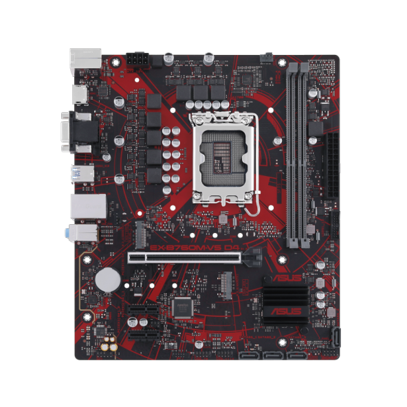 ASUS  EX-B760M-V5 D4-CSM INTEL B760 LGA1700 DDR4 5333 HDMI VGA CIFT M2 USB3.2 2.5Gbit LAN mATX  5X PROTECTION III  ICAFE LABS SERTIFIKALI  CONTROL CENTER EXPRESS HEDIYELI