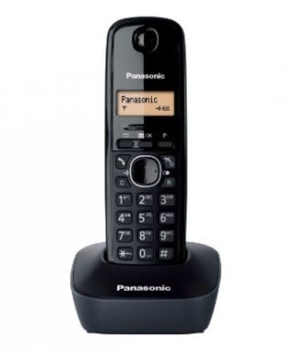 PANASONIC KX-TG1611 50 Rehber 10 Tekrar Arama Caller id Arkadan Aydınlatmalı Siyah