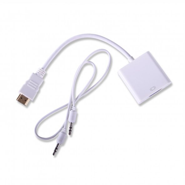 QPORT Q-HD-VGJ HDMI To VGA Ses Girisli Çevirici Adaptör - 2
