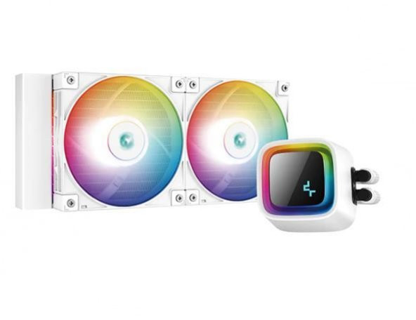 DEEPCOOL LS520 RGB 240mm Beyaz Sivi Sogutma/Liquid Cooler LS520-WH