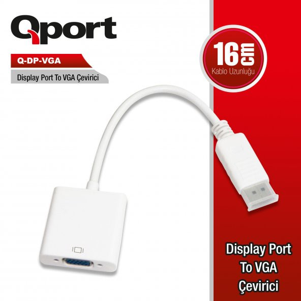 QPORT Q-DP-VGA DISPLAY PORTUNDAN VGA ÇEVIRICI