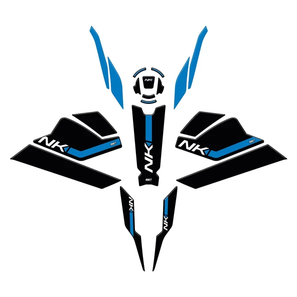 GP Kompozit CF Moto 250 NK 2023-2024 Uyumlu Full Pad Seti Mavi