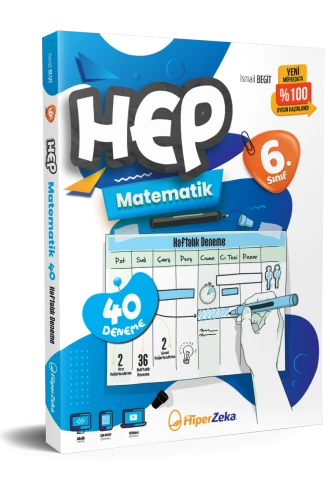 HİPER ZEKA 6. Sınıf Haftalık HEP Matematik 40 Deneme 2026 ürün görseli