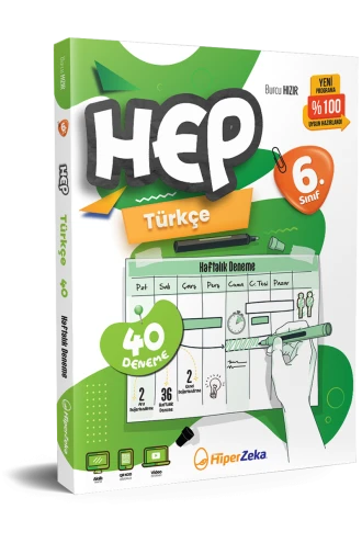HİPER ZEKA 6. Sınıf Haftalık HEP Türkçe 40 Deneme 2026 - 1