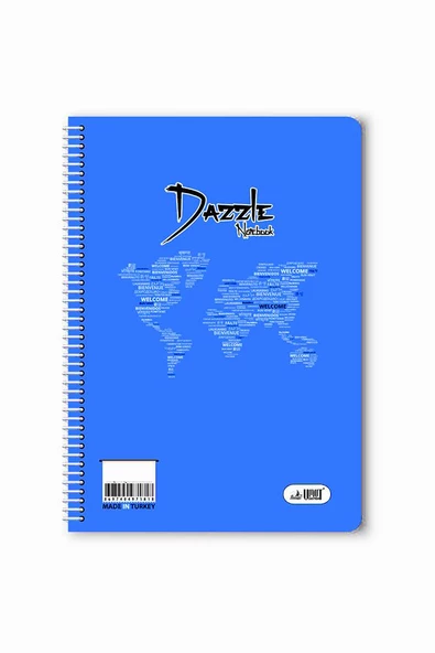 Düz 40 Yaprak Spiralli Defter A4 Boy Plastik Kapak (1 Adet ) - 11