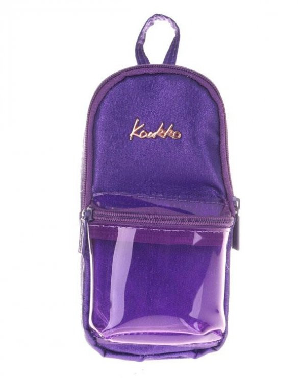 Kaukko Junior Bag Kalem Çantası Transparent Mor K2502
