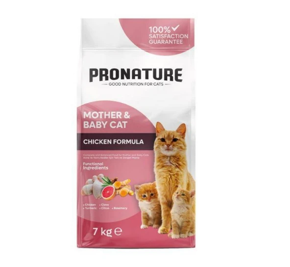 Pronature Mother & Baby Tavuk Etli Kuru Kedi Maması 7 Kg