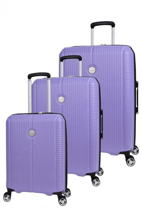 Pierre Cardin Lüx Abs 3lü Valiz Seti Lila PC6500