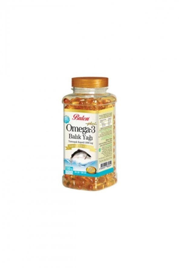 Omega 3 Balık Yağı 1380mg 100 Kapsül Tse Helal Sertifikalı