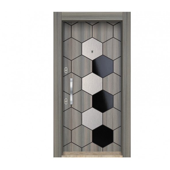 Ahşap Çelik Kapı Düz Daire Kapısı Gizli Ayarlı Sağ Açılım ürün görseli