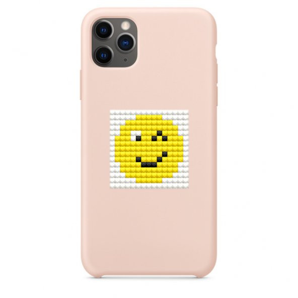 Mozaik Sticker Göz Kırpan Emoji 4x4cm