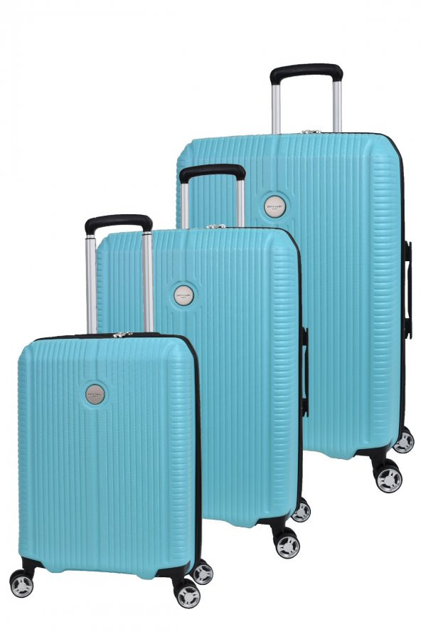 Pierre Cardin Lüx Abs 3lü Valiz Seti Turkuaz PC6500