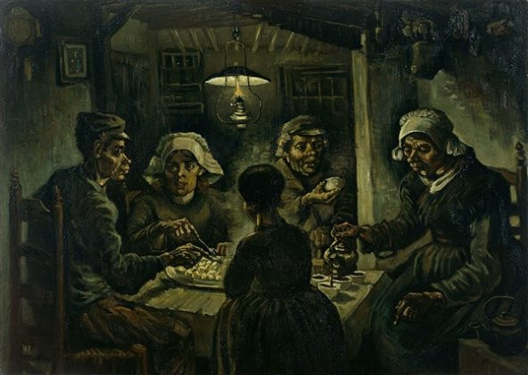 Movas Sanat Van Gogh - Potato Eaters (1885) | Elmas Mozaik Puzzle  | 70x50 | E20201965M