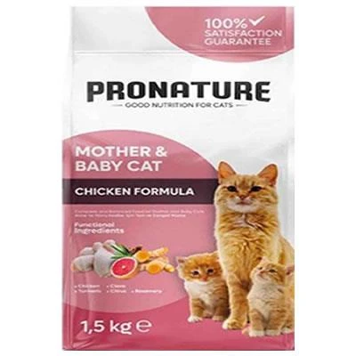 Pronature Mother & Baby Tavuk Etli Kuru Kedi Maması 1,5 Kg