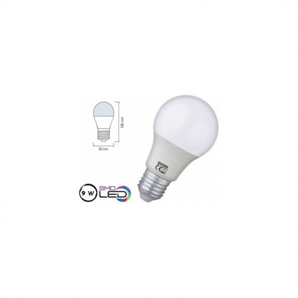 Horoz 9 Watt Led Ampul 900 Lümen Işık Gücü (Beyaz Renk - 1 Yıl Garanti)-(15 Adet Satışımız)