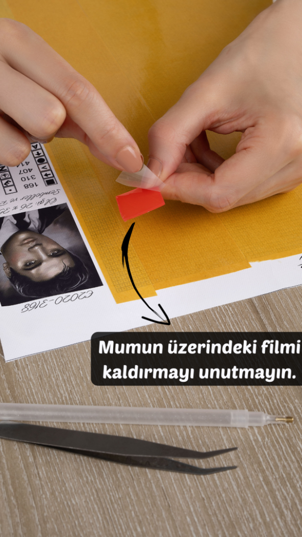 Movas Sanat Fuşya Çiçekler Ve Laleler | Elmas Mozaik Tablo | Mozaik Puzzle | 45x45 | E20201517M - Resim 4