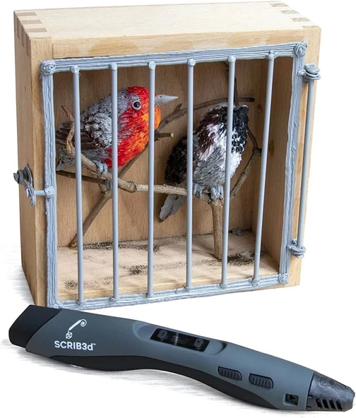 SCRIB3D Gelişmiş 3D Baskı Kalemi - 20 Feet Filament, Şablon Kitabı - 4