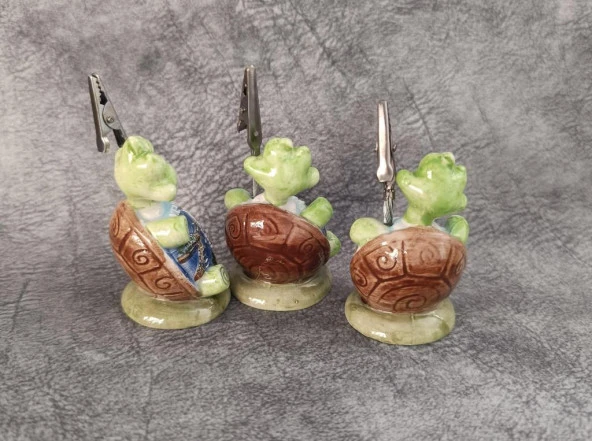 Notluk Masa Üstü 5 Adet Okul Öğrenci Hediye Kırtasiye Sevimli Kaplumbağa - 8