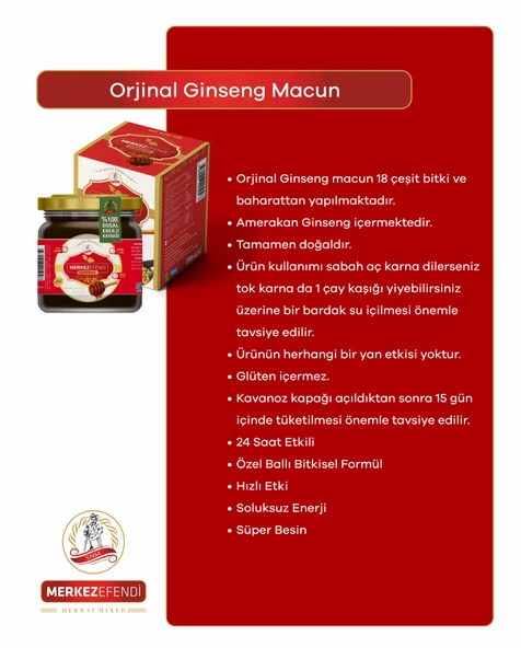 Merkez Efendi 18 Baharattan Oluşan Ginseng li Macun 240 Gr - 3