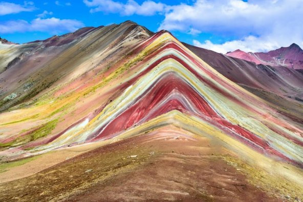 Movas Sanat Gökkuşağı Dağı - Peru | Elmas Mozaik Tablo | Mozaik Puzzle | 55x36 | E2020519