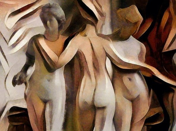 Movas Sanat Eski Heykeller | Elmas Mozaik Tablo | Mozaik Puzzle | 53x40 | E2020348