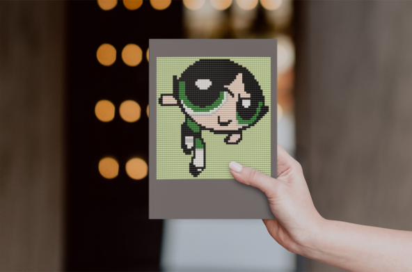 Movas Sanat Powerpuff Girls Buttercup 2  | Mozaik Sticker | 14x15 | E20233820 - 4