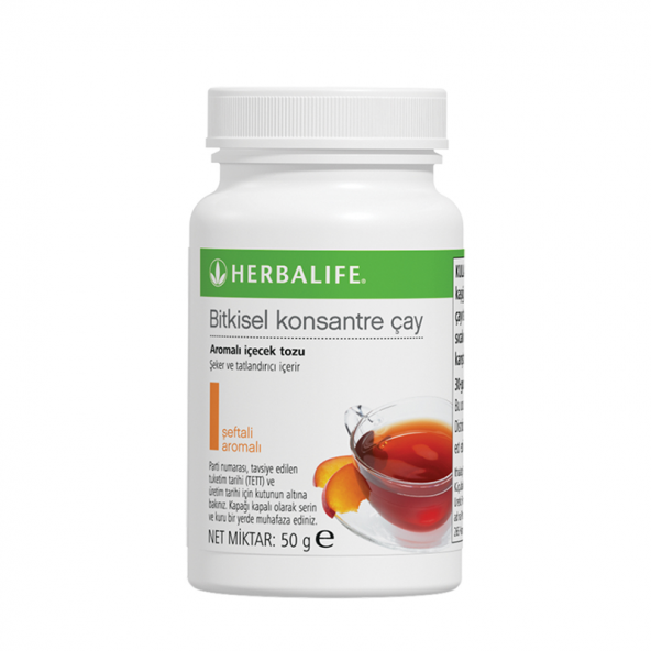 herbalife bitkisel konsantre çay şeftali aromalı 50 gr