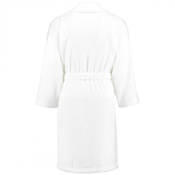 Otel Bornozu Beyaz Şalyaka Çift Cep 100 Pamuk Bornoz - 3