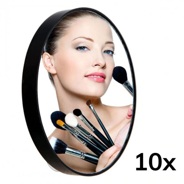 10x Büyüteçli Vantuzlu Pratik Kullanışlı Makyaj Lens Traş Aynası (579)