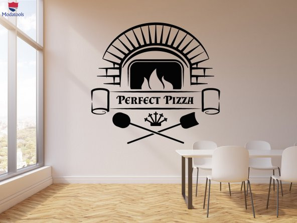 Pastane, Fırın Duvar Sticker Mükemmel Pizza Pizzacı Mağaza Fırın Fırın İtalyan Mutfağı Çıkartmaları