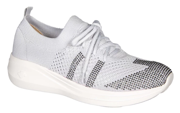 Basskan Gri Begus Triko Taşlı Sneaker