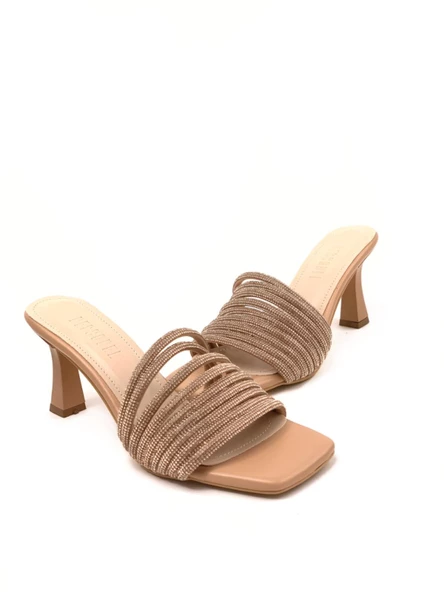 Kadın Nut Yefte Çoktaşlı Abiye Terlik - Resim 3