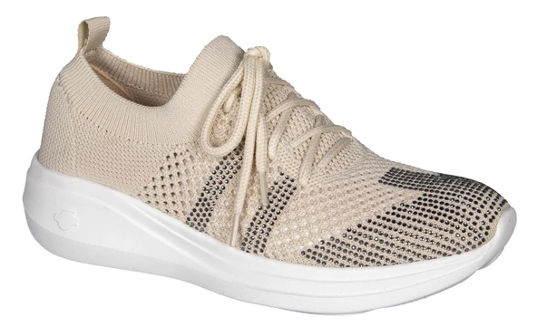 Basskan Bej Begus Triko Taşlı Sneaker