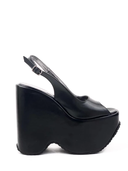 Kadın Sİyah Yoktey Yüksek Dolgu Platform Sandalet - Resim 2