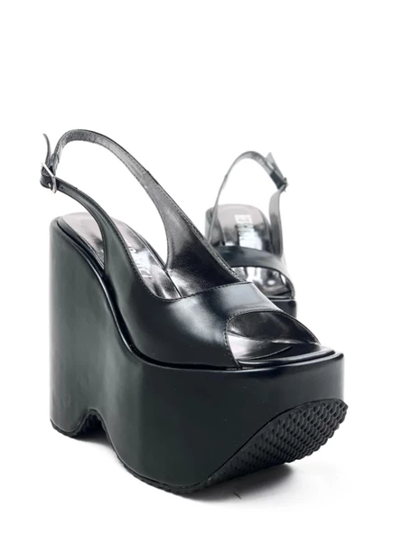 Kadın Sİyah Yoktey Yüksek Dolgu Platform Sandalet ürün görseli