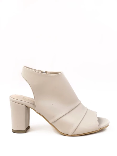 Basskan Kadın Konl Bej Günlük Topuklu Ayakkabı - 2