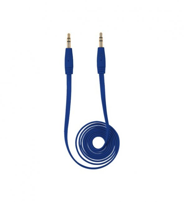 Trust Urban Revolt 3.5mm to 3.5mm Aux Ses Kablosu 1m Altın Port Girişli Mavi