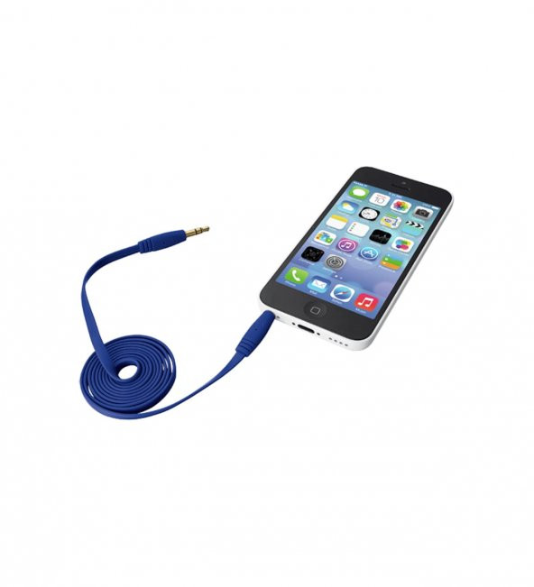 Trust Urban Revolt 3.5mm to 3.5mm Aux Ses Kablosu 1m Altın Port Girişli Mavi - 2
