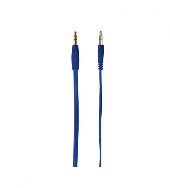 Trust Urban Revolt 3.5mm to 3.5mm Aux Ses Kablosu 1m Altın Port Girişli Mavi - 4