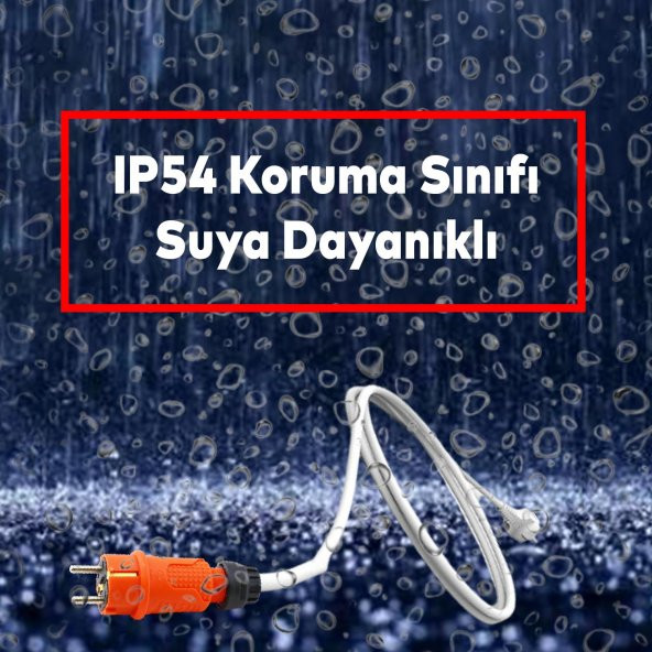 Sağlam Monofaze Kauçuklu Kablo Bahçe Dış Mekan Korunaklı IP54 Su Geçirmez Turuncu Erkek Fiş Tek 16A - 4