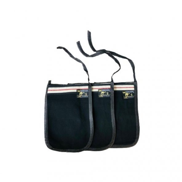 Develi Siyah Kalın Hamam Banyo Kesesi 3 Adet ürün görseli