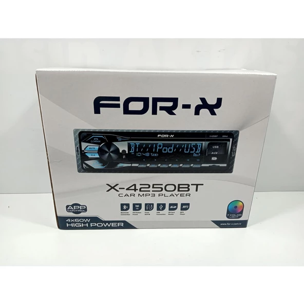 For-X X-4250bt Oto Teyp Yeni Model 4*60W BT USB SD 7 Renk Işık - 4