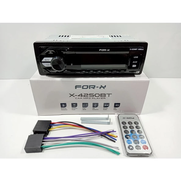 For-X X-4250bt Oto Teyp Yeni Model 4*60W BT USB SD 7 Renk Işık - 2
