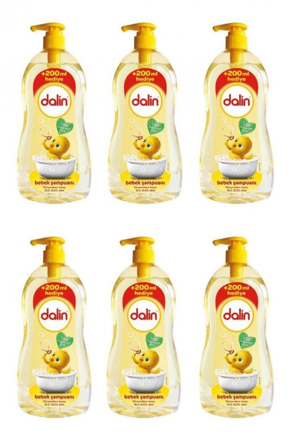 Dalin Klasik 900 ml Bebek Şampuanı 6 Adet
