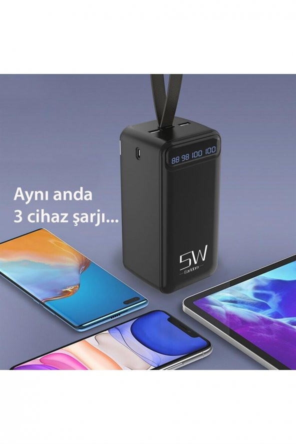 Peeq Earldom PB58 50.000 mAh Pd Hızlı Şarj Premium Dijital Göstergeli Powerbank - 3