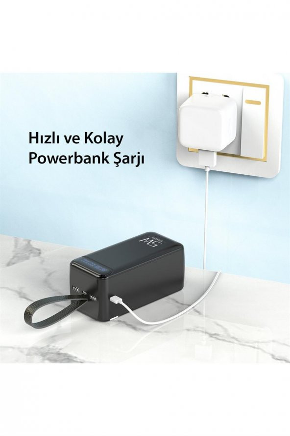 Peeq Earldom PB58 50.000 mAh Pd Hızlı Şarj Premium Dijital Göstergeli Powerbank - 4