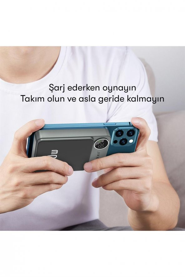 Peeq Earldom PD24 10.000 mAh 20W Kablosuz Şarjlı Pd Hızlı Şarj Magsafe Premium Mini Powerbank - 10
