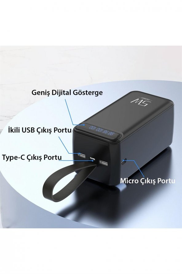 Peeq Earldom PB58 50.000 mAh Pd Hızlı Şarj Premium Dijital Göstergeli Powerbank - 6
