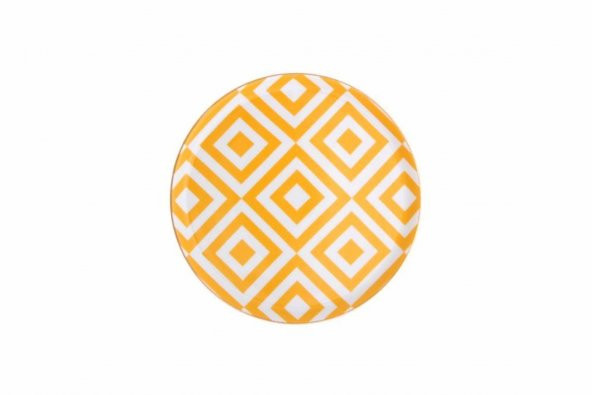 Porland Morocco Desen4 Sarı Düz Tabak 20 cm 04A+P018859